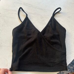 Black Crop Tank Top